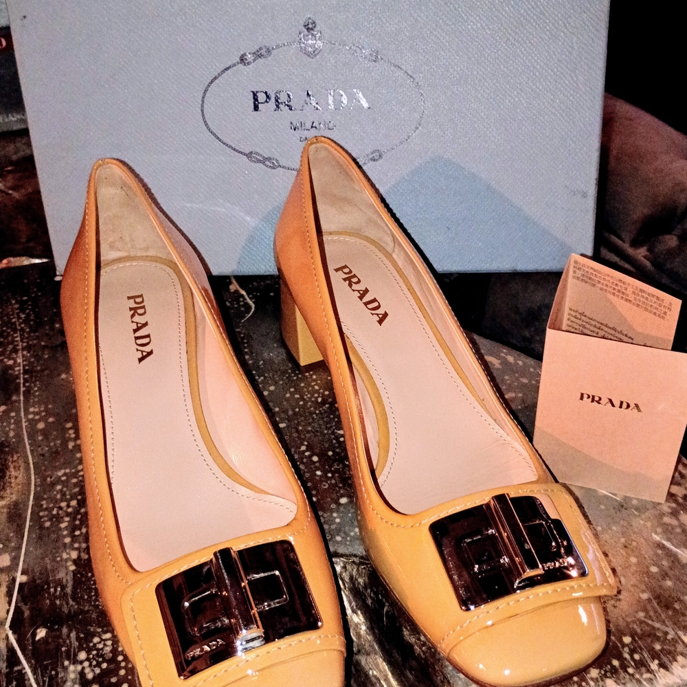 Prada Beige Leather Heels